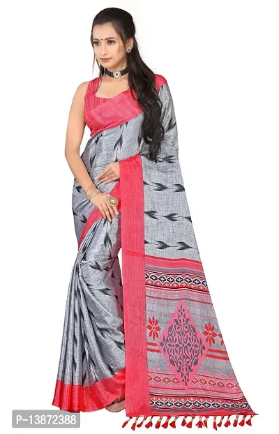 Stylish Crepe Multicoloured Embroidered Saree with Blouse piece For Women Pack Of 1-thumb0