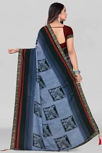Stylish Georgette Multicoloured Embroidered Saree with Blouse piece For Women Pack Of 1-thumb1