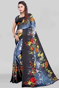 Stylish Crepe Multicoloured Printed Saree with Blouse piece For Women Pack Of 1-thumb3