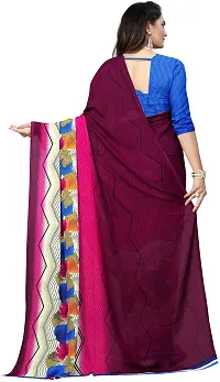 Stylish Georgette Multicoloured Printed Saree with Blouse piece For Women Pack Of 1-thumb1