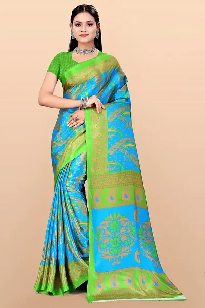 Best Selling Crepe Saree with Blouse piece 