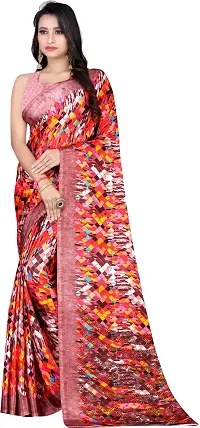 New In Crepe Saree with Blouse piece 