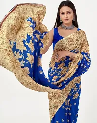 Stylish Georgette Multicoloured Printed Saree with Blouse piece For Women Pack Of 1-thumb2