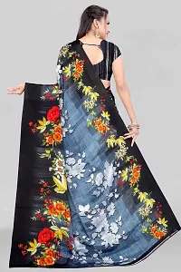 Stylish Crepe Multicoloured Printed Saree with Blouse piece For Women Pack Of 1-thumb1