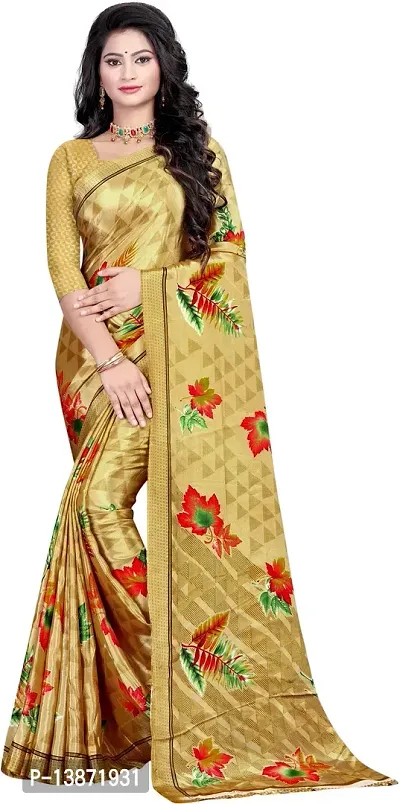 Stylish Crepe Multicoloured Printed Saree with Blouse piece For Women Pack Of 1