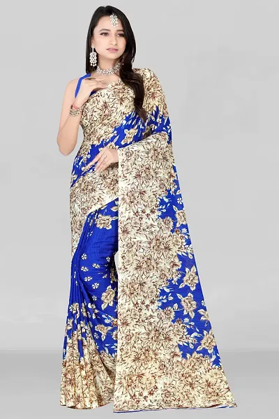 Alluring Georgette Saree with Blouse piece 