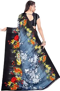Stylish Crepe Multicoloured Printed Saree with Blouse piece For Women Pack Of 1-thumb1