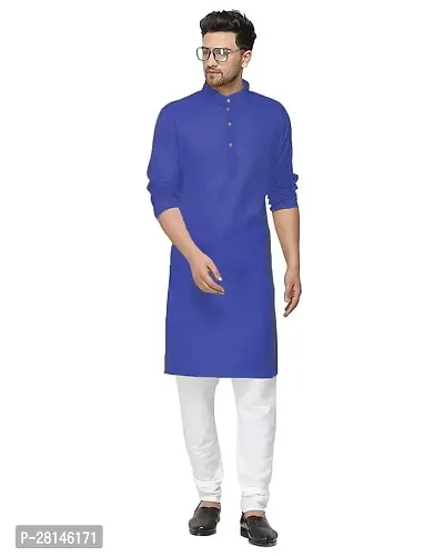 Mens KneeLength Viscose Rayon Straight Kurta with Exquisite Mirror Work Perfect for Festive Party Ethnic WearPACK OF 1-thumb0