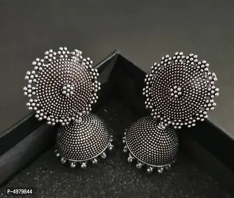 Trendy German Silver Jhumka Earring for Women-thumb0