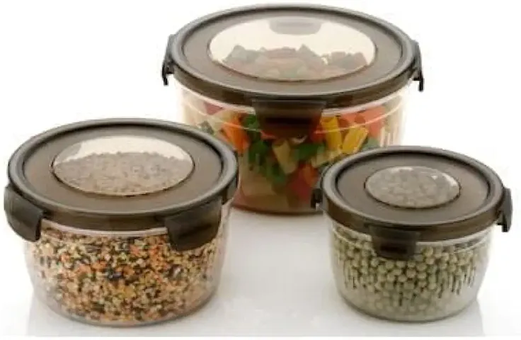 2Mech Food Storage Containers with Airtight Lids container for kitchen storage set of 3 Masala Box Dabba