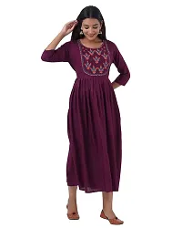 Women's Embroidered Anarkali Long Kurta-thumb3