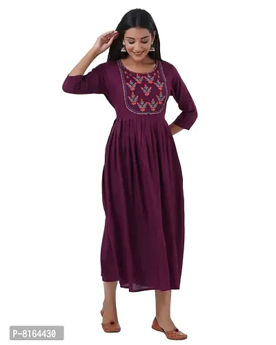 Women's Embroidered Anarkali Long Kurta-thumb4