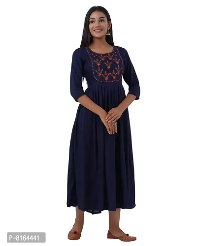 Women's Embroidered Anarkali Long Kurta-thumb5