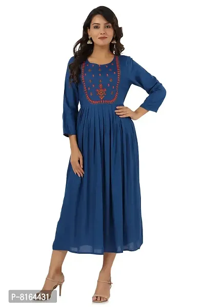 Women's Embroidered Anarkali Long Kurta-thumb2