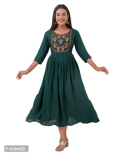 Women's Embroidered Anarkali Long Kurta