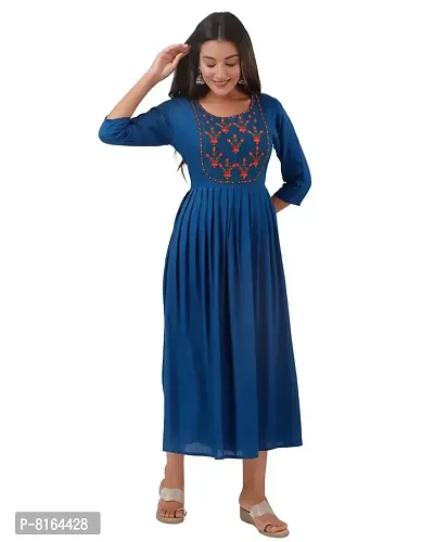 Women's Embroidered Anarkali Long Kurta-thumb5