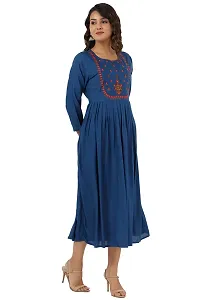 Women's Embroidered Anarkali Long Kurta-thumb4