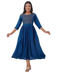 Women's Mirror Work Embroidered Anarkali Long Kurta-thumb1