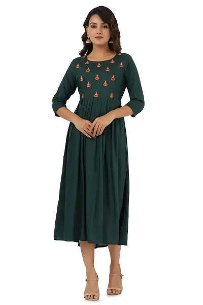 Women's Embroidered Anarkali Long Kurta