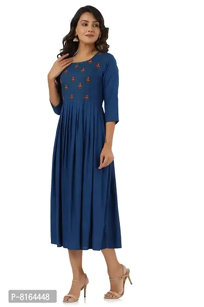 Women's Embroidered Anarkali Long Kurta-thumb2