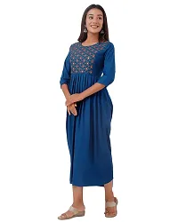 Women's Mirror Work Embroidered Anarkali Long Kurta-thumb4