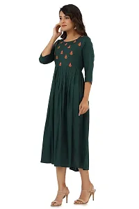 Women's Embroidered Anarkali Long Kurta-thumb3