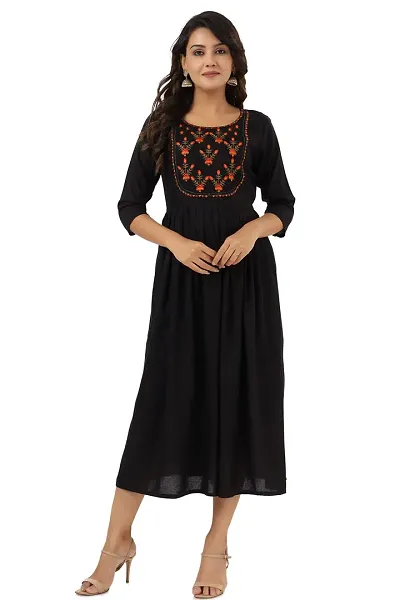 Stylish Rayon Embroidered Anarkali Kurta