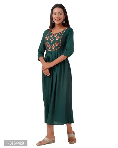 Women's Embroidered Anarkali Long Kurta-thumb5