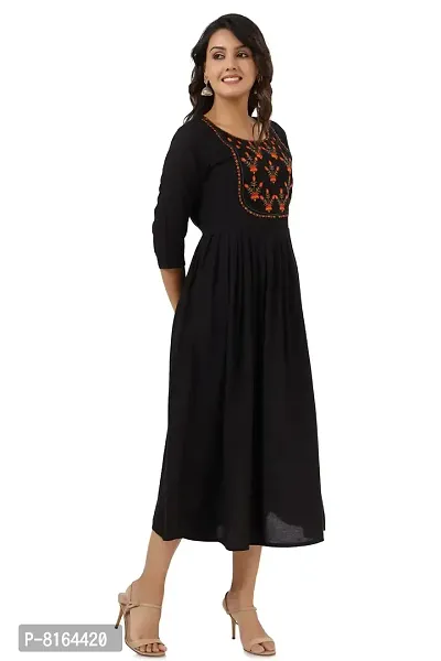 Women's Embroidered Anarkali Long Kurta-thumb4