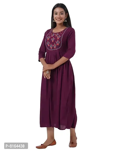 Women's Embroidered Anarkali Long Kurta-thumb5