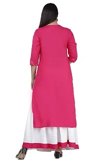 kurtiskirt Women Latest lon Kurta with Skirt Set gota Kurti and Skirt Set for Women-thumb2