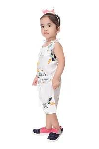 Classic Printed Jumpsuits For Kids Girls-thumb2