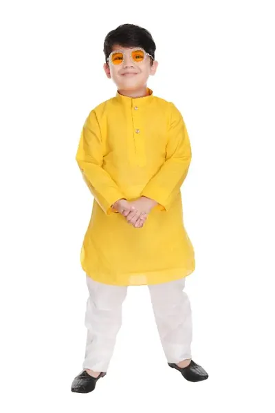 Classic Solid Kurta Sets for Kids Boys