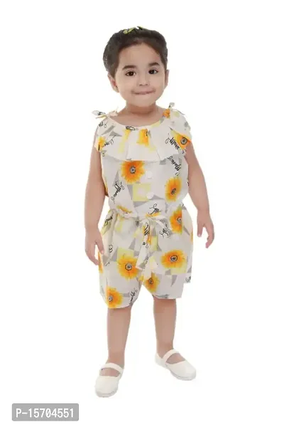 CLASSIC COTTON PRINTED JUMPSUITS FOR KIDS GIRLS
