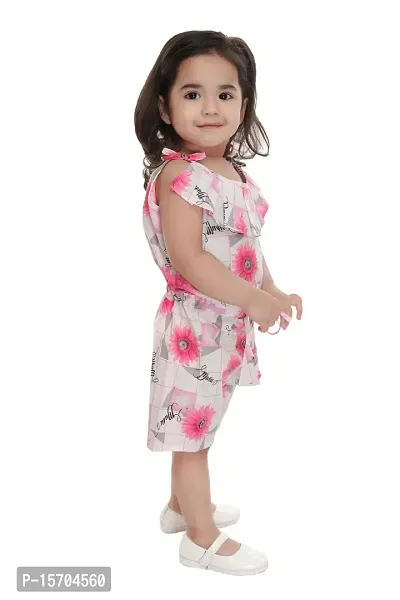 Classic Cotton Printed Jumpsuits For Kids Girls-thumb2