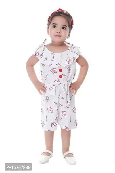 Classic Cotton Printed Jumpsuits for Kids Girls