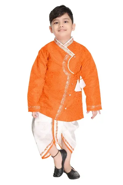 Classic Art Silk Kurta Set for Kids Boys