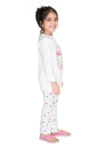 Multicoloured Cotton Self Pattern Top With Bottom Set-thumb2