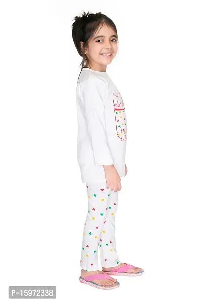 Multicoloured Cotton Self Pattern Top With Bottom Set-thumb3