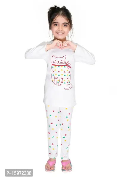 Multicoloured Cotton Self Pattern Top With Bottom Set-thumb4