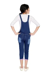 GIRLS DENIM DUNGREE WITH COTTON PRINTED T-SHIRT-thumb1