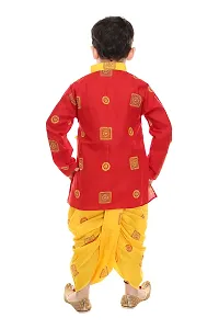 BOYS FULL SLEEVE STYLIS KURTA AND DHOTI SET-thumb1