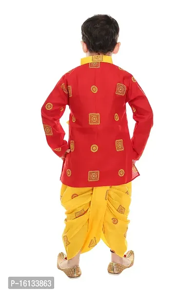 BOYS FULL SLEEVE STYLIS KURTA AND DHOTI SET-thumb2