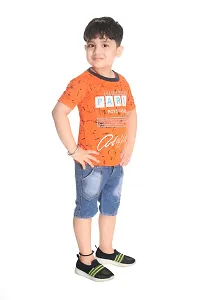 BOYS CASUAL HALF SLEEVE T-SHIRT WITH HALF PANT-thumb1