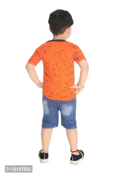 BOYS CASUAL HALF SLEEVE T-SHIRT WITH HALF PANT-thumb3