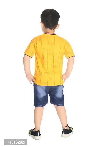 BOYS HALF SLEEVE T-SHIRT WITH HALF PANT-thumb3