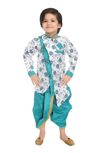 BOYS STYLIS FULL SLEEVE KURTA AND DHOTI SET