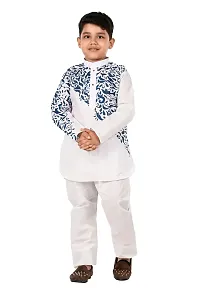 BOYS COTTON KURTA AND PAJAMA SET-thumb1