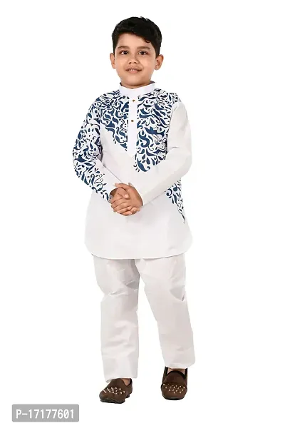 BOYS COTTON KURTA AND PAJAMA SET-thumb2