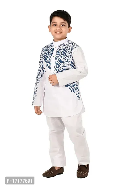 BOYS COTTON KURTA AND PAJAMA SET-thumb4